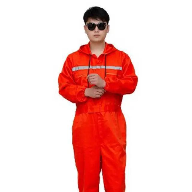 Unisex Hooded Work Overalls - Safety Mechanic Jumpsuit - ClubOn