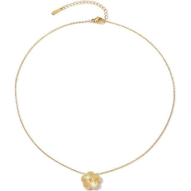 Clover Necklace, Earrings & Bracelet Set - 14K Gold Plated - ClubOn