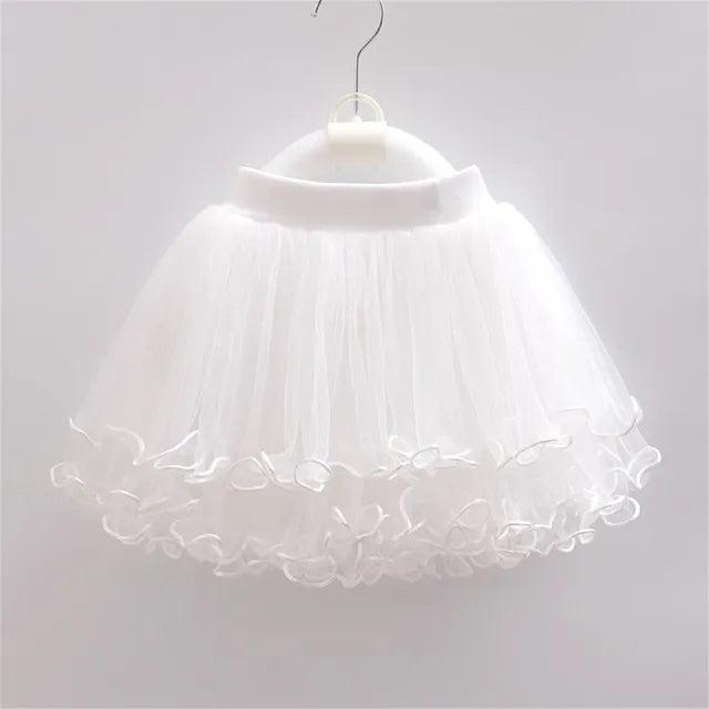 Summer Infant Girls' Mesh Tutu Skirt – Solid Color Gauze Miniskirt (1-14 Years) - ClubOn