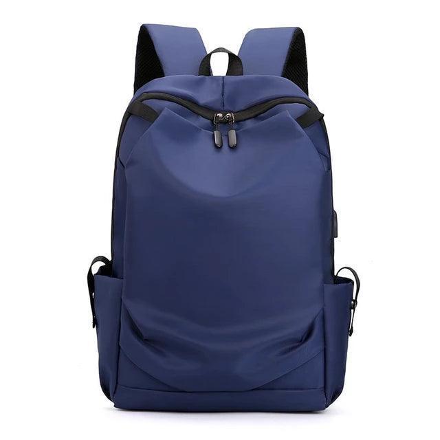 Waterproof Nylon School Backpack - USB Charging Laptop Bag - ClubOn