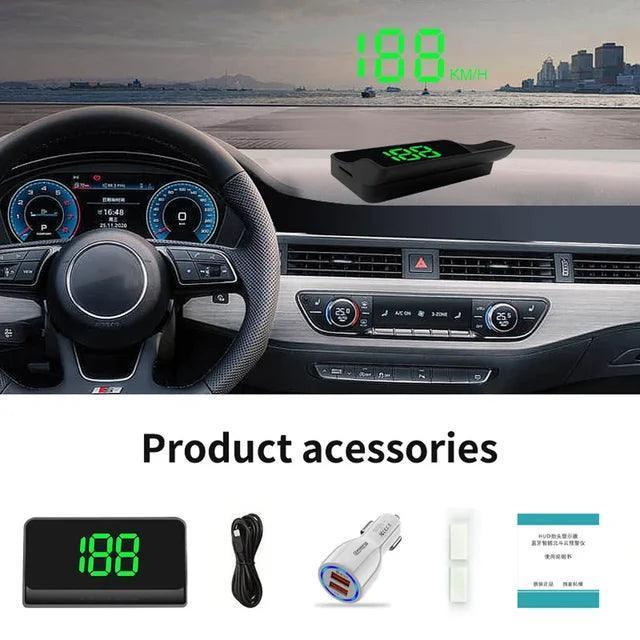 GPS HUD Head-Up Display Car Speedometer - Universal KMH Digital Speed Meter - ClubOn