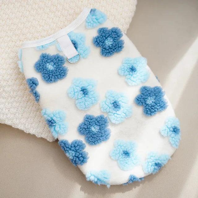 Winter Flower Pattern Dog Vest Jacket | Thicken Warm Coat - ClubOn