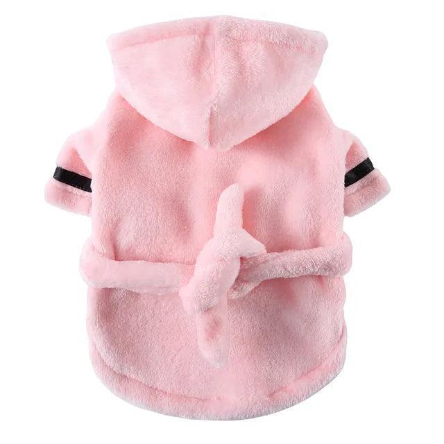 Pet Dog Bathrobe with Hood | Soft Drying Towel for Dogs & Cats - ClubOn
