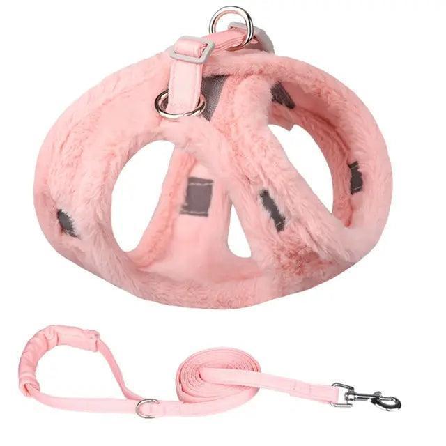 Fashion Solid Colors Dog Harness & Leash for Winter - ClubOn