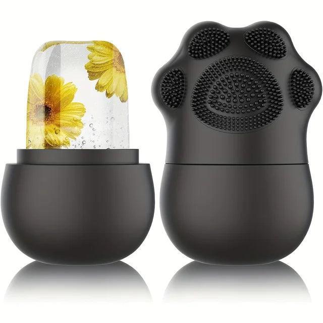 Ice Roller for Face – Beauty Tool with Cosmetic Brush & Scrubber Mat for Skin Care - ClubOn