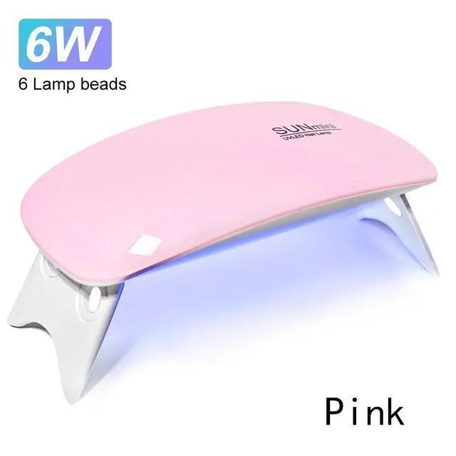6W Mini Nail Dryer Machine - Portable UV Manicure Lamp - ClubOn