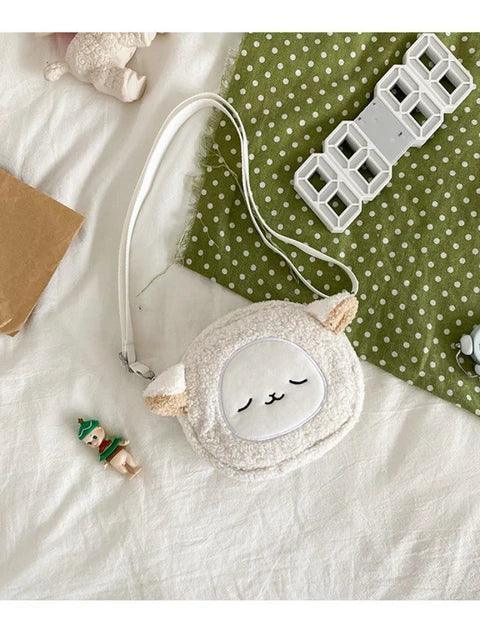 Cute Cat Plush Crossbody Bag with Chain - ClubOn