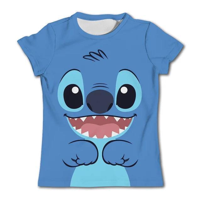 Stitch Disney T-Shirt | Cute Kids' Casual Short Sleeve Top - ClubOn