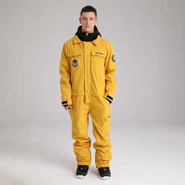 Windproof Hooded Ski Suit - Waterproof Jumpsuit - ClubOn