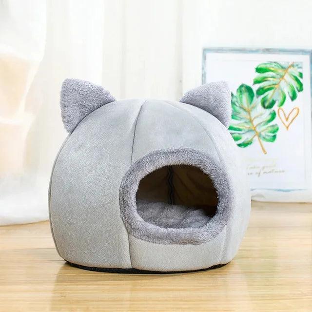 Self-Warming Pet Tent Cave Bed | Cozy Hut for Cats & Small Dogs - ClubOn