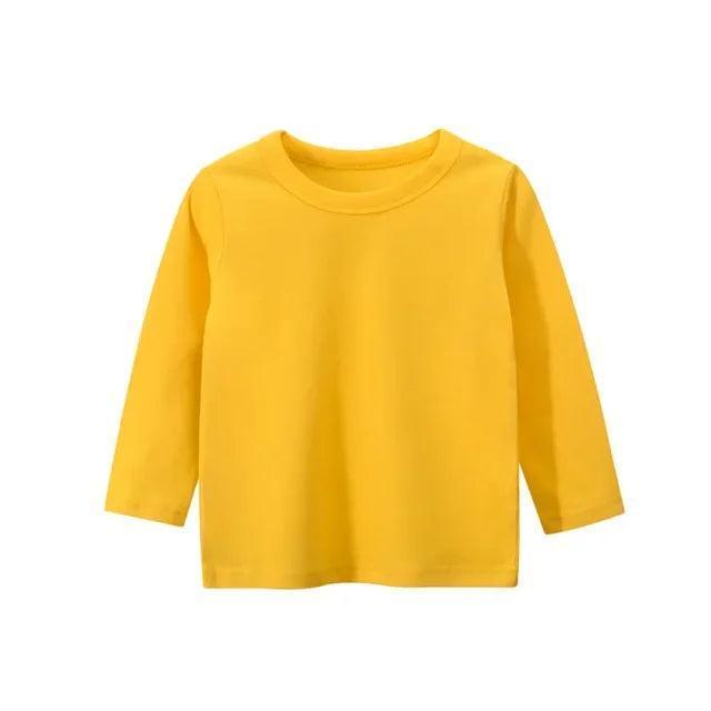 Solid Color Cotton Long Sleeve T-Shirts for Kids (2-9Y) - ClubOn