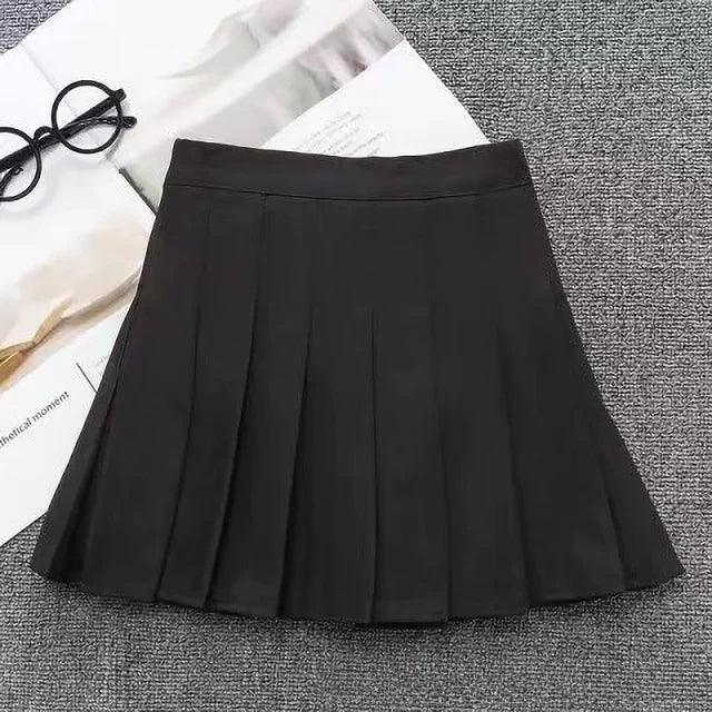 Style A-Line High Waist Mini Skirt with Shorts - ClubOn