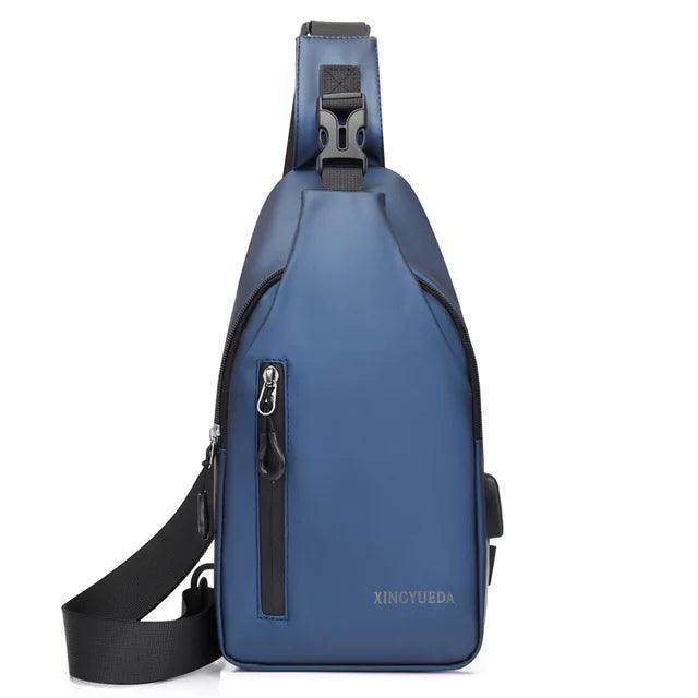 Small Black Sling Crossbody Bag - Waterproof USB Charger - ClubOn