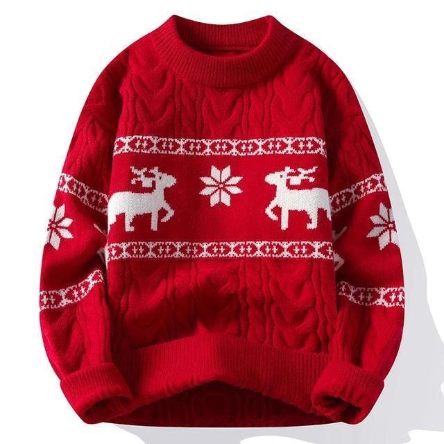 Luxury Cashmere Deer Sweater for Men - Thick & Warm - ClubOn