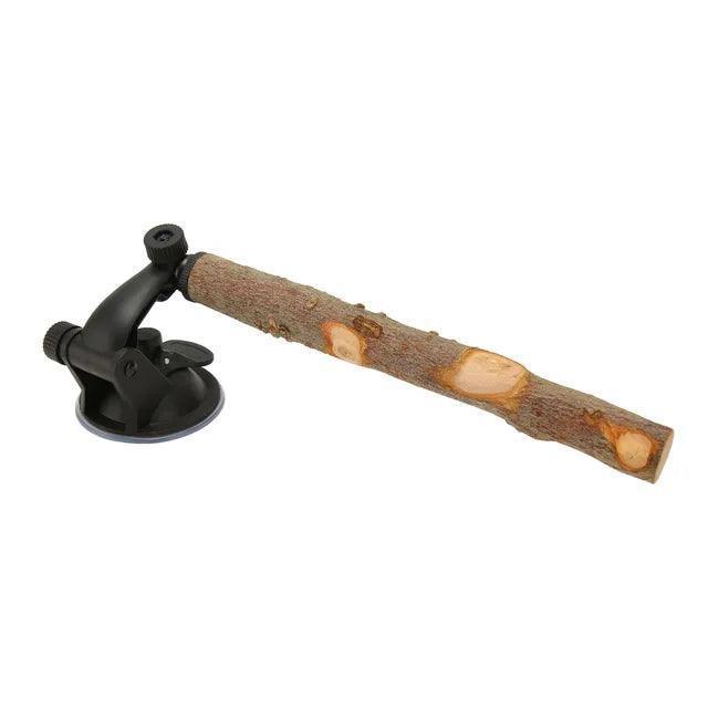 Wood Bird Standing Stick Perch with Suction Cups – Non-Slip Window Perch for Small & Medium Birds - ClubOn