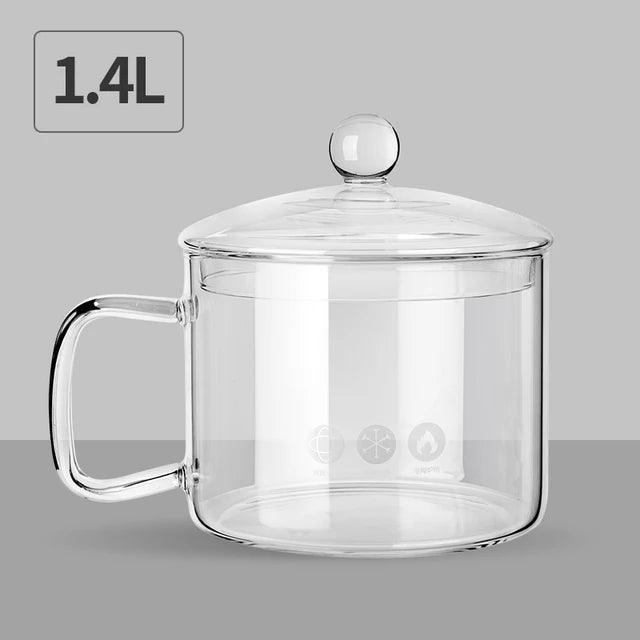 Large Capacity Glass Bowl with Lid - Thicken Mixing Salad Bowl - ClubOn