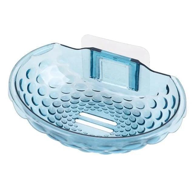 Wall Mounted Transparent Acrylic Soap Dish - Self-Adhesive Bathroom Accessory - ClubOn