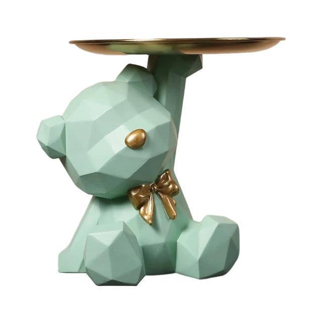 Geometric Bear Key Holder Figurine - Resin Desk Decoration - ClubOn