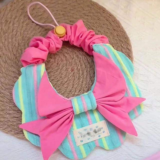 Cute Stripe Bow Bib for Pets - Dog Scarf & Grooming Accessory - ClubOn