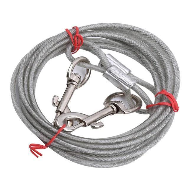 Outdoor Double Hook Steel Wire Rope | Dog Traction Chain - ClubOn