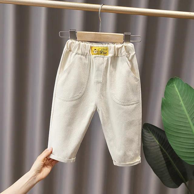 Elastic Band Stretch Denim Trousers for Boys - ClubOn