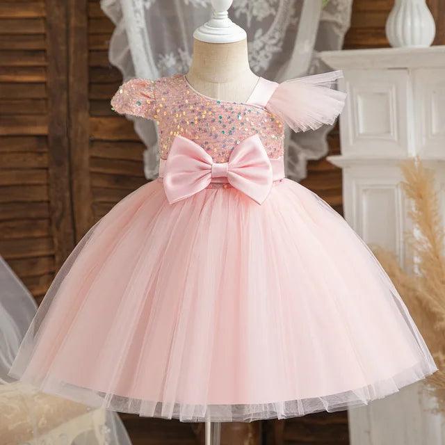 New Girls' Sequins Princess Dress - Toddler Luxury Gown - ClubOn