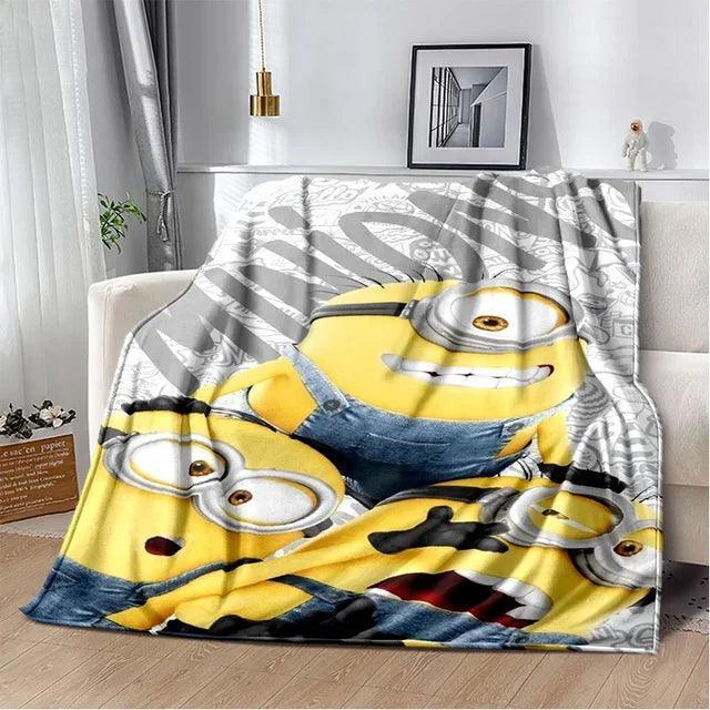 Kawaii Despicable Me Minions Flannel Blanket – Soft Throw Blanket - ClubOn