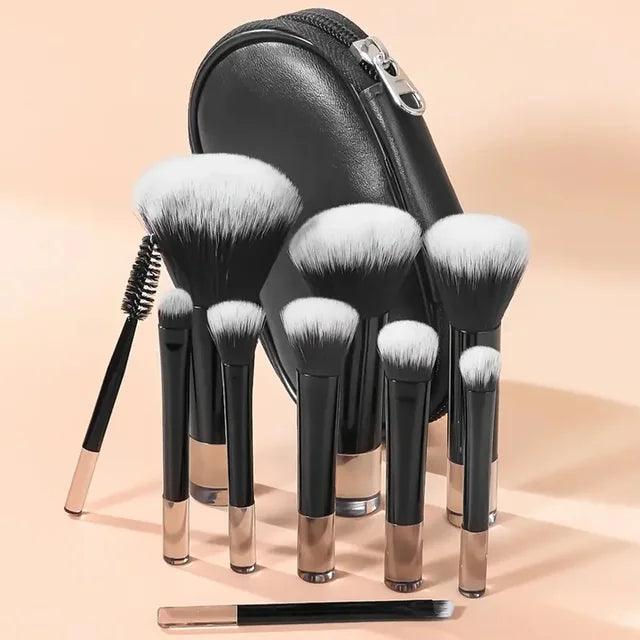 10-Piece Mini Makeup Brush Set: Travel Beauty Tools - ClubOn