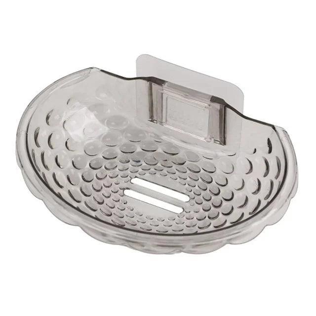 Wall Mounted Transparent Acrylic Soap Dish - Self-Adhesive Bathroom Accessory - ClubOn