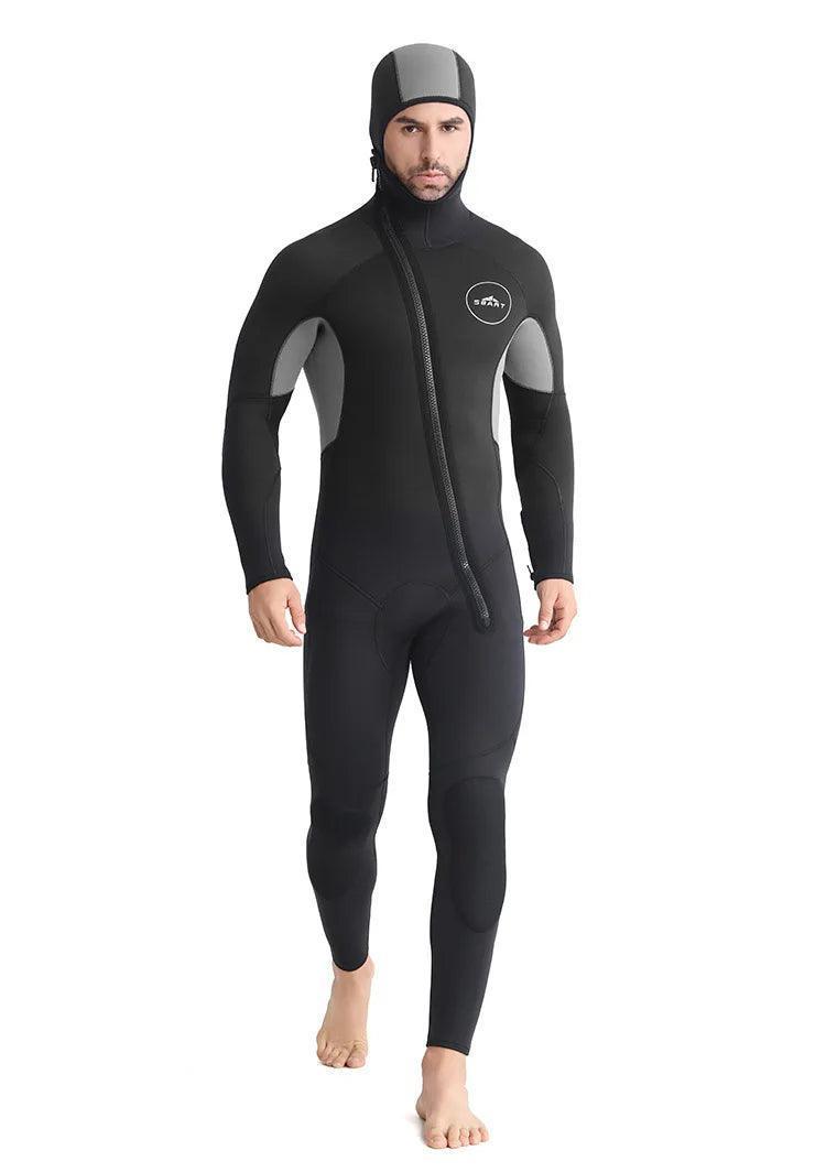 SBART 5mm One-Piece Diving Suit - Men’s Thermal Winter Suit - ClubOn