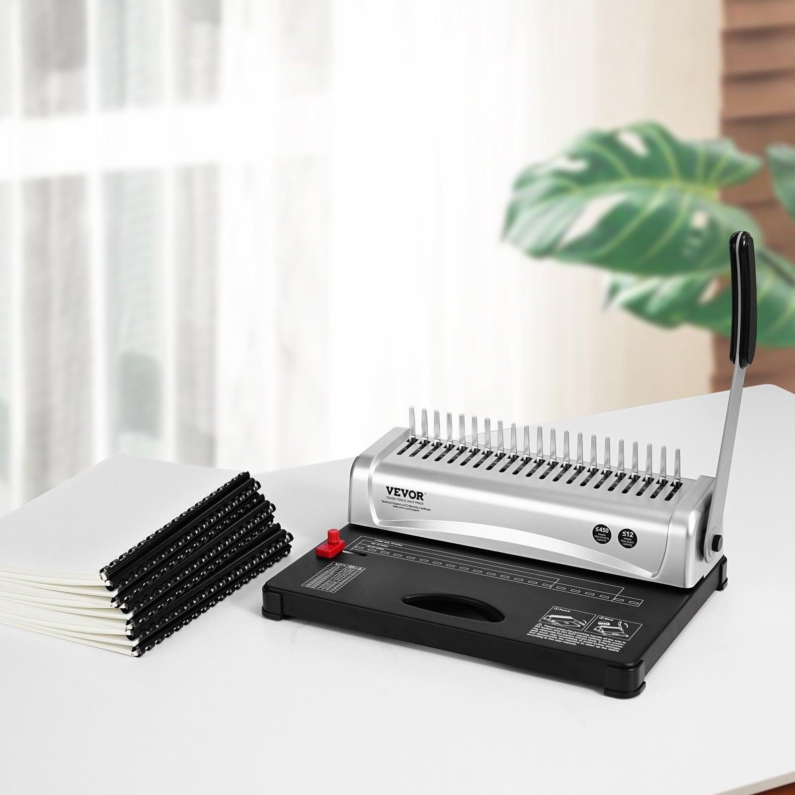 SKYSHALO 21-Hole Comb Binding Machine with 100 Binding Spines - ClubOn