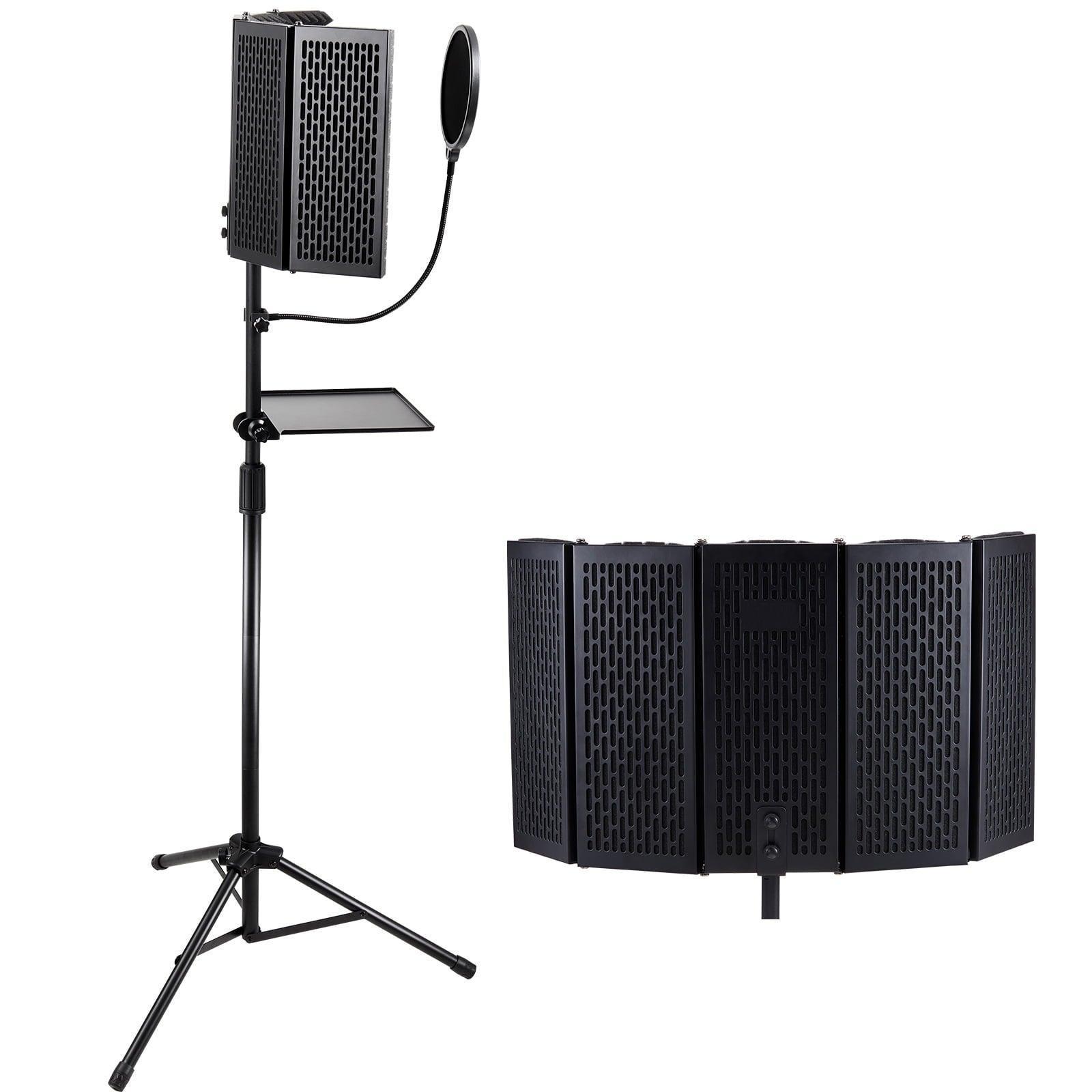 SKYSHALO 5-Panel Microphone Isolation Enclosure with Floor Tripod & Pop Filter - ClubOn