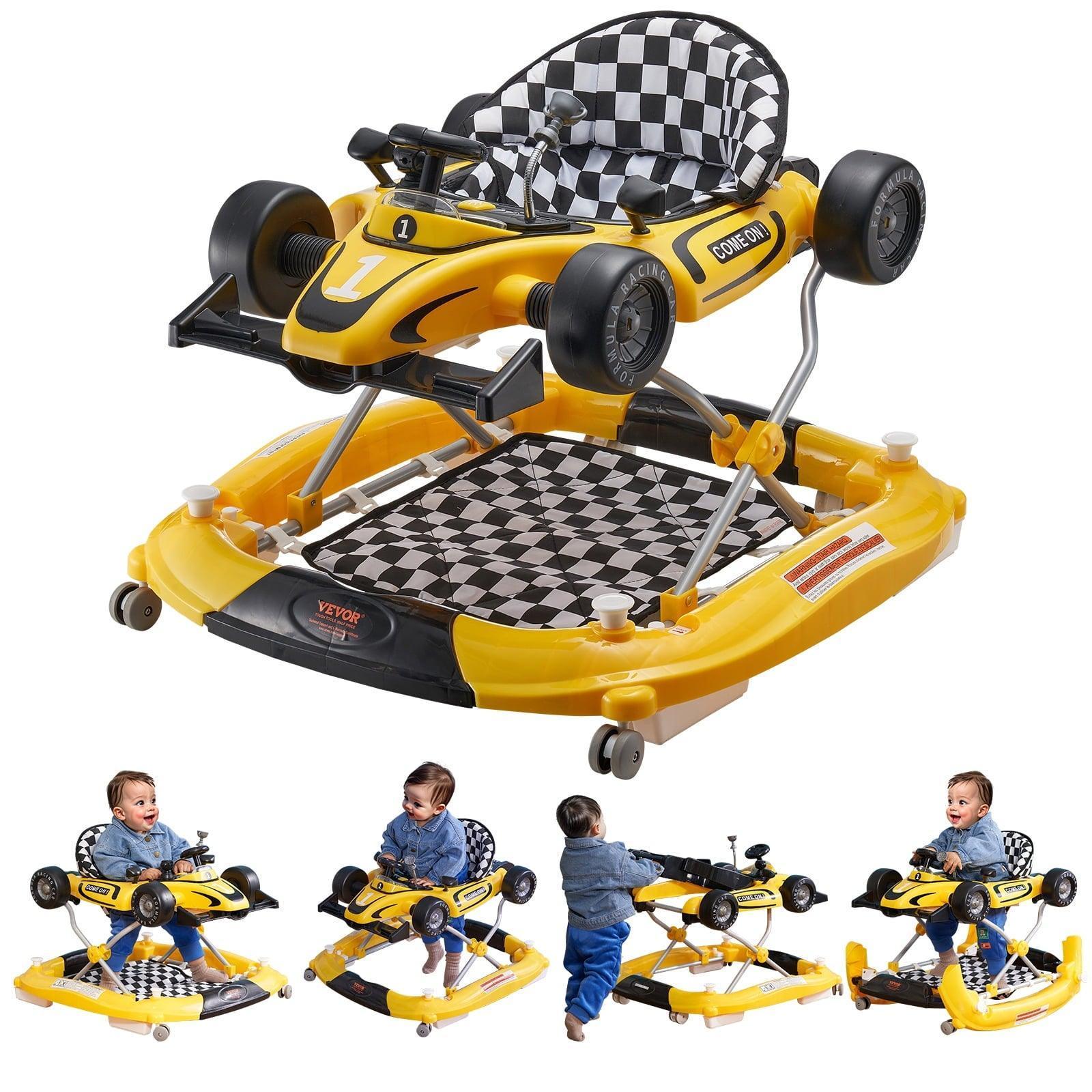 SKYSHALO 4-in-1 Baby Walker – Foldable, Height Adjustable with Wheels & Steering Wheel (6-24 Months) - ClubOn