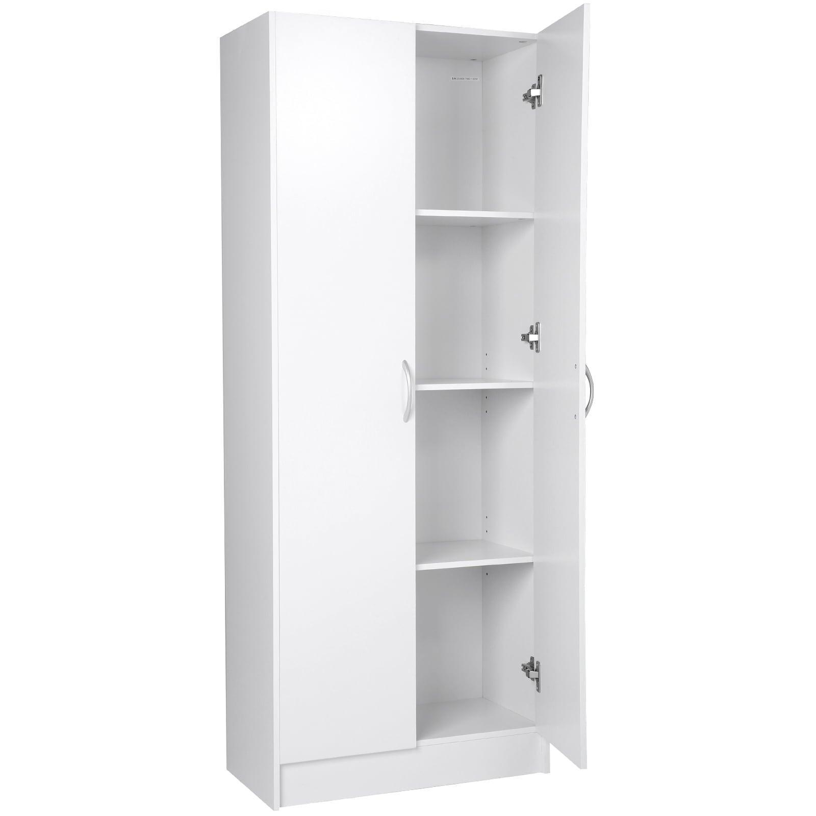 SKYSHALO Kitchen Pantry Cabinet with Doors & Adjustable Shelves – 24" x 12" x 60" Tall Food Storage for Kitchen, Living Room & Dining Room - ClubOn