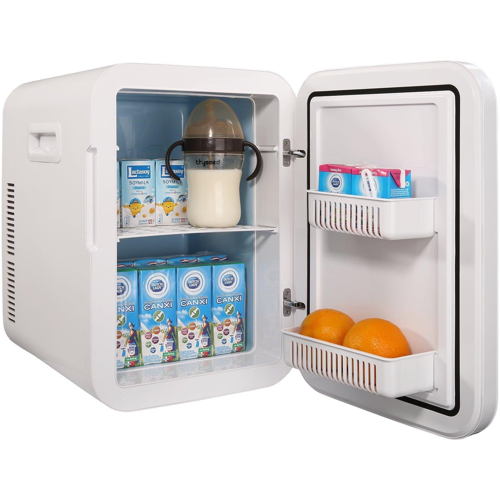 SKYSHALO 20L Mini Refrigerator, 22 Cans Cosmetic & Skin Care AC/DC Makeup Fridge - ClubOn
