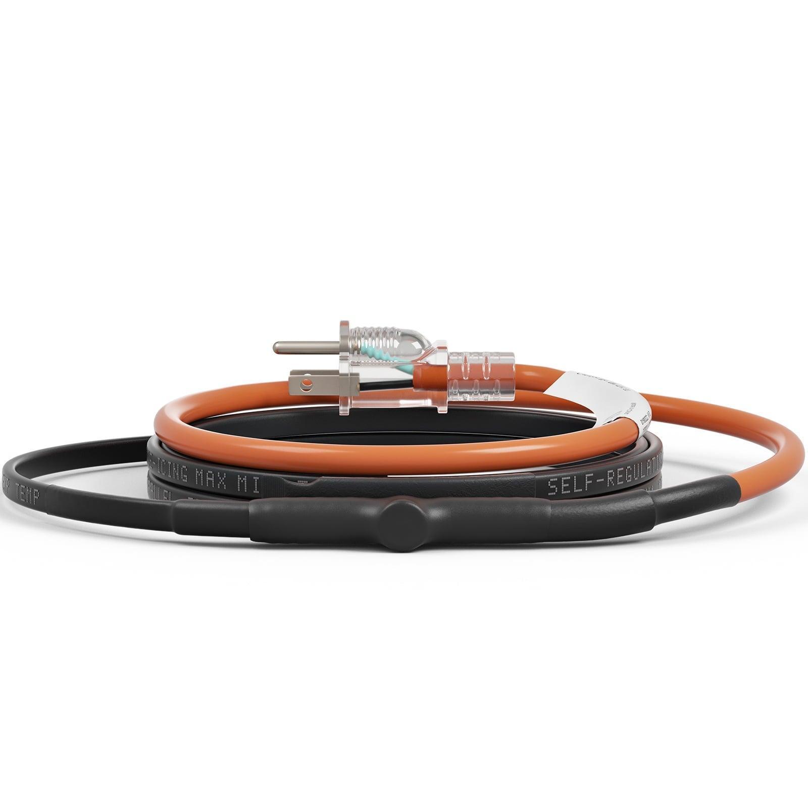 SKYSHALO Self-Regulating Pipe Heating Cable 5W/ft – Built-in Thermostat, 6 Feet - ClubOn