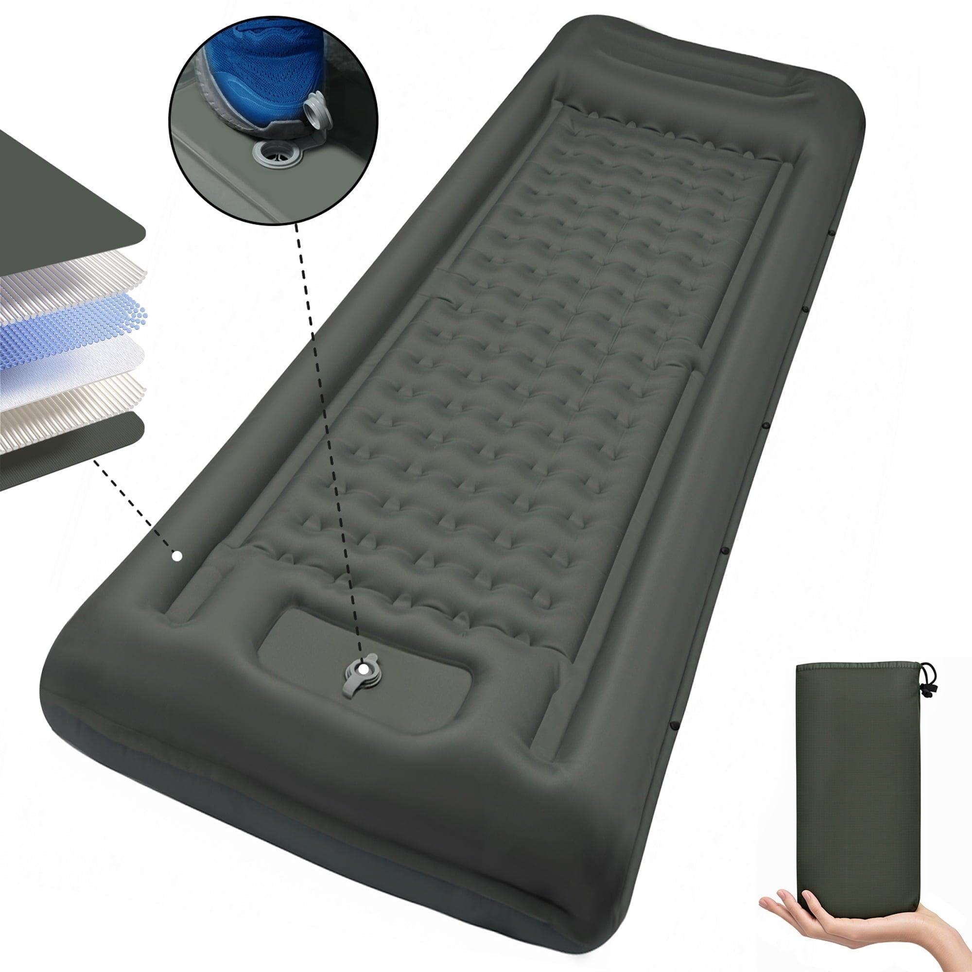 SUNOYAR Camping Sleeping Pad with Built-In Foot Pump & Pillow - ClubOn