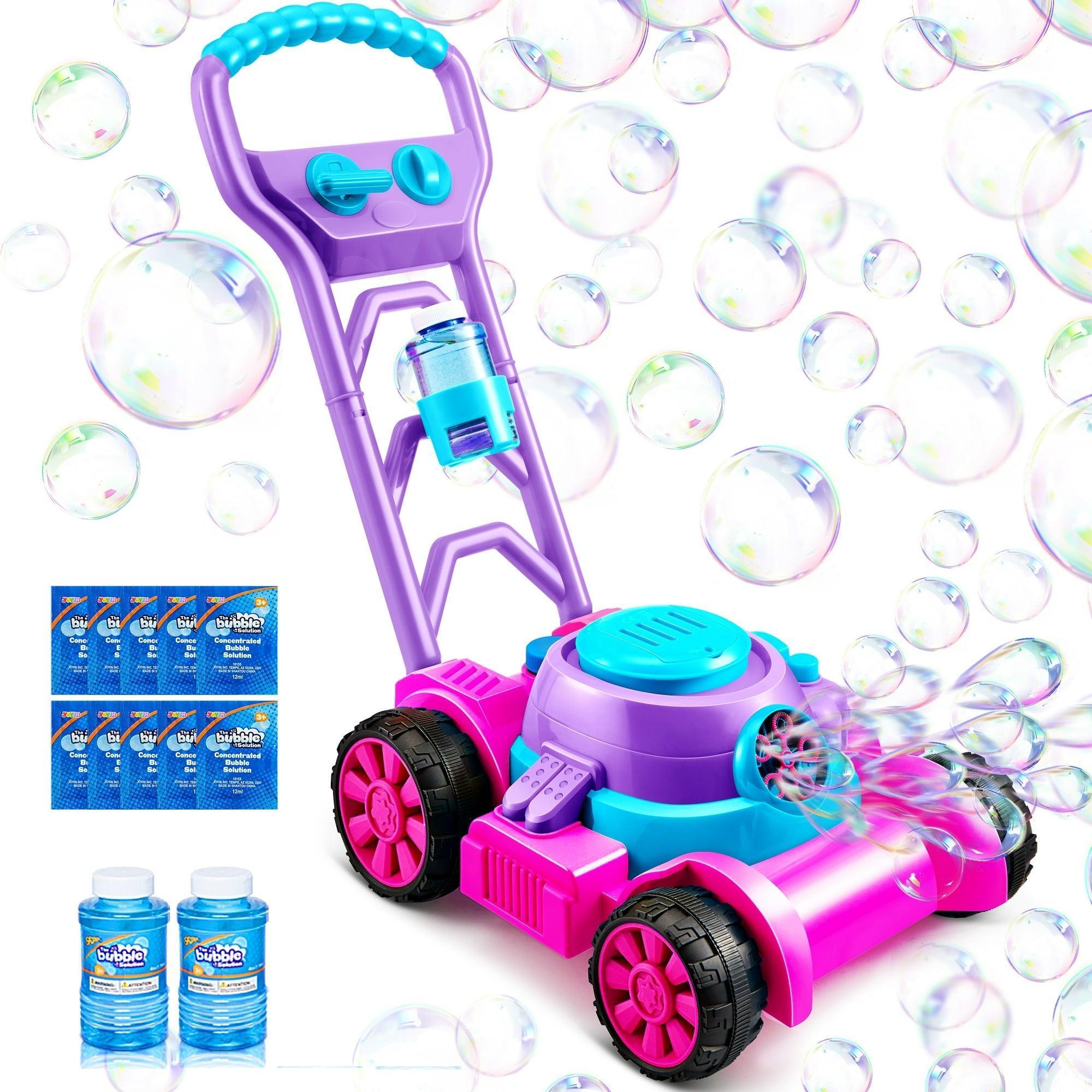 SYNCFUN Bubble Lawn Mower – Bubble Machine Summer Outdoor Toy for Toddlers 1-3, Pink Bubble Blower for Kids 2-4, Birthday Gifts - ClubOn