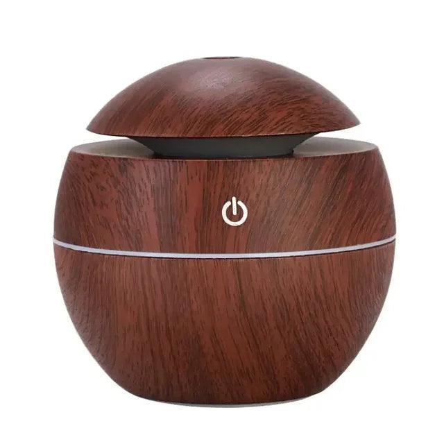Wood Grain Air Humidifier & Aroma Diffuser – USB Ultrasonic Essential Oil Cool Mist Sprayer - ClubOn