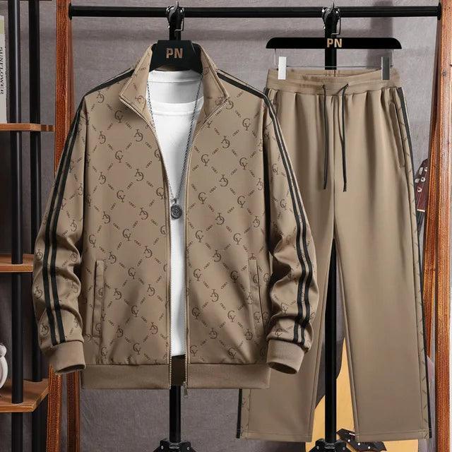Men's Long Sleeve Hoodie & Pants Suit - Fashion Sports Set - ClubOn