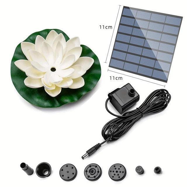 Solar Powered Floating Water Fountain – Outdoor Bird Bath & Pond Waterfall Decoration - ClubOn
