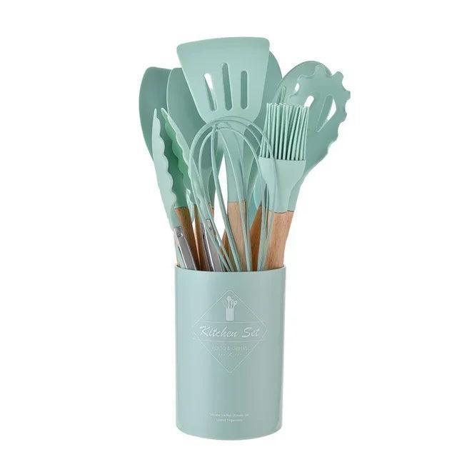 Silicone Kitchen Utensils Set - Non-Stick Cookware - ClubOn