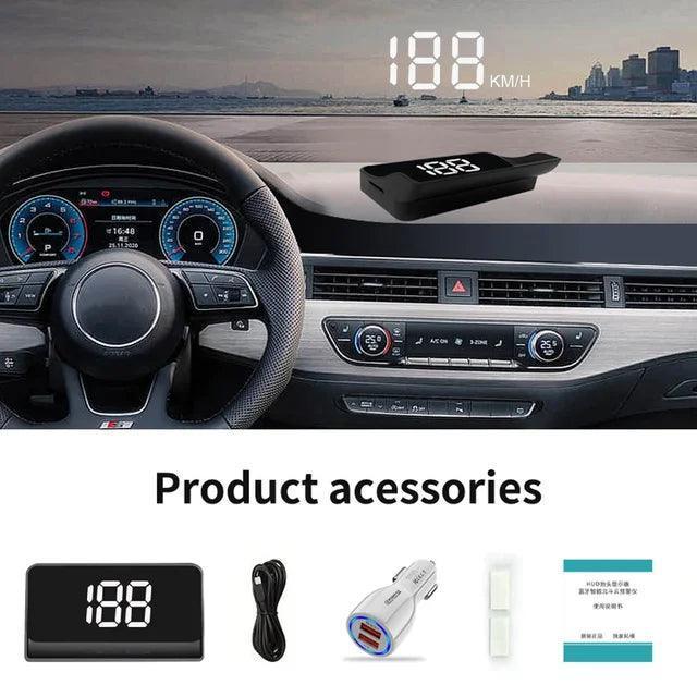GPS HUD Head-Up Display Car Speedometer - Universal KMH Digital Speed Meter - ClubOn