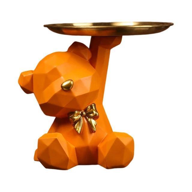 Geometric Bear Key Holder Figurine - Resin Desk Decoration - ClubOn