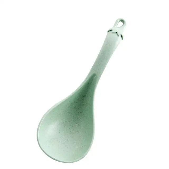 Thickened Wheat Straw Porridge Spoon – Large Eggplant-Shaped Rice & Soup Spoon - ClubOn