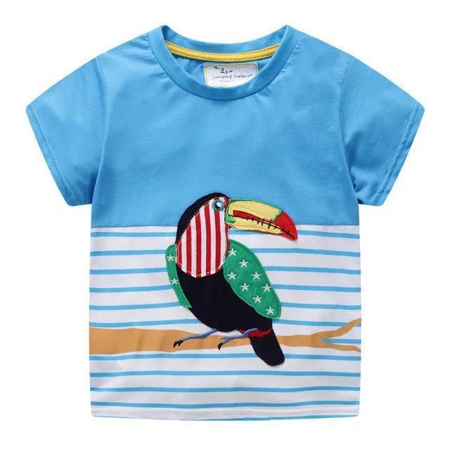 Jumping Meters Striped T-Shirt | Summer Cotton Tees - ClubOn