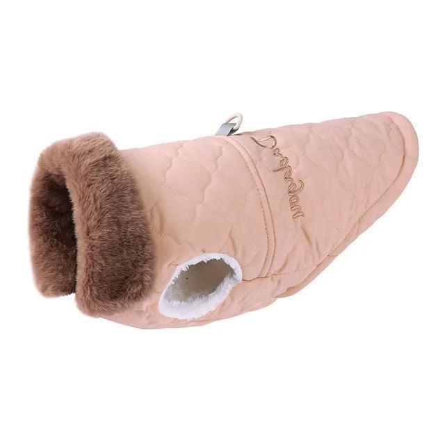 Waterproof Winter Pet Jacket with Fur Collar for Small Dogs - ClubOn