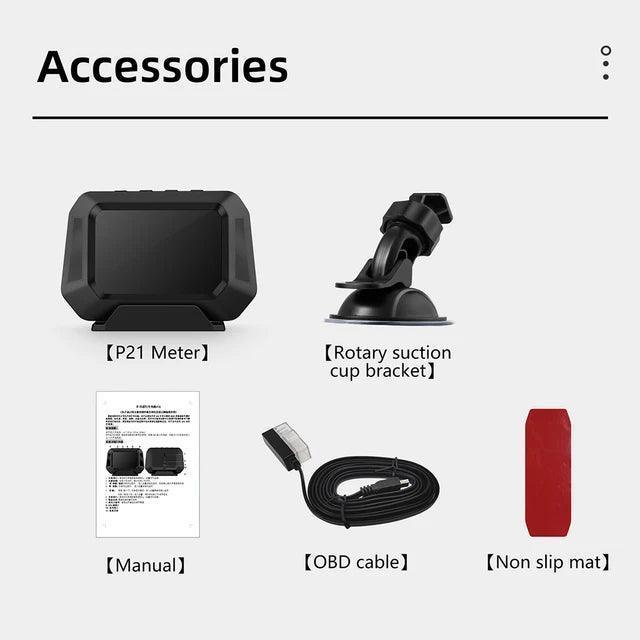 P21 Real-Time Off-Road Vehicle System - 4x4 Inclinometer & Speedometer - ClubOn