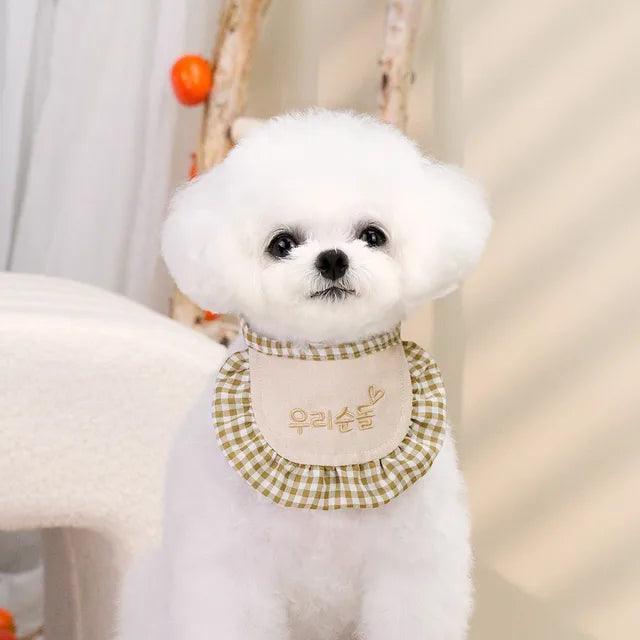 Plaid Triangle Scarf & Saliva Towel for Dogs & Cats - ClubOn