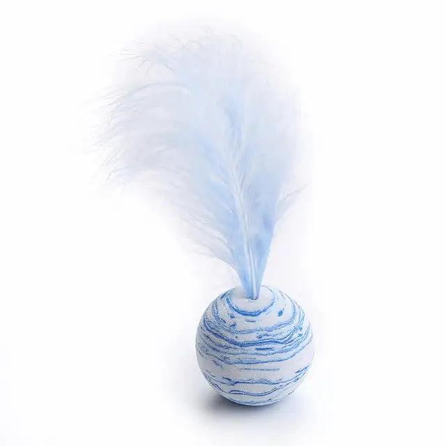 Interactive Star Ball & Feather Cat Toy - ClubOn